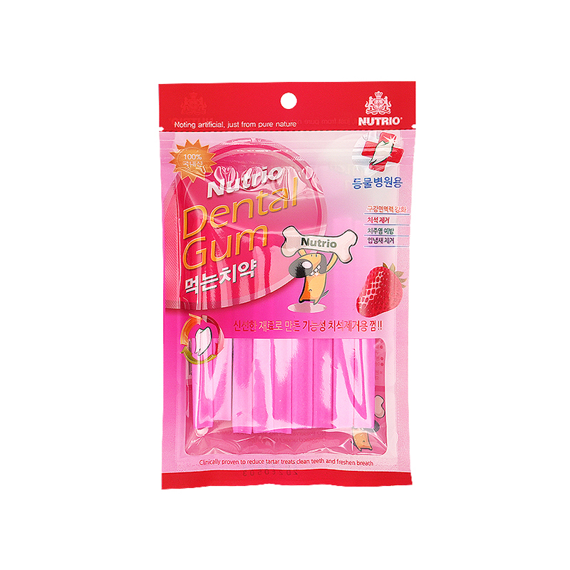 Edible Dog Dental Gum – Strawberry Flavor, 100 g