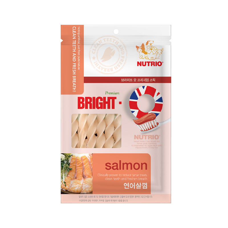 BRIGHT.O Dog Dental Gum – Salmon Flavor, 90 g